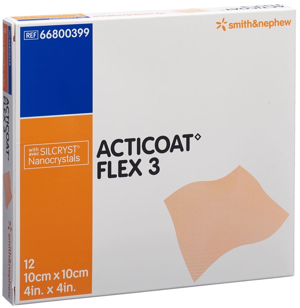 ACTICOAT FLEX 3 Wundverband 10x10cm 12 Stk