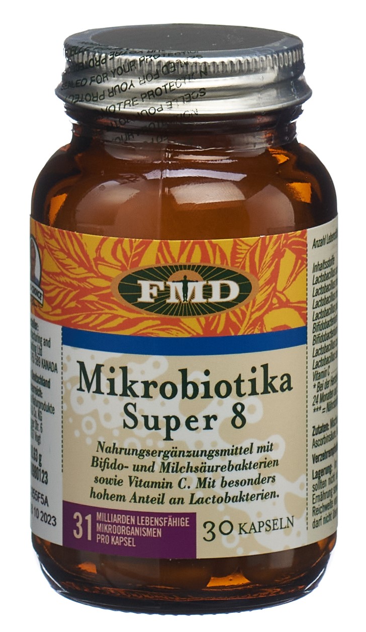 FMD Mikrobiotika Super 8 Kaps Glas 30 Stk