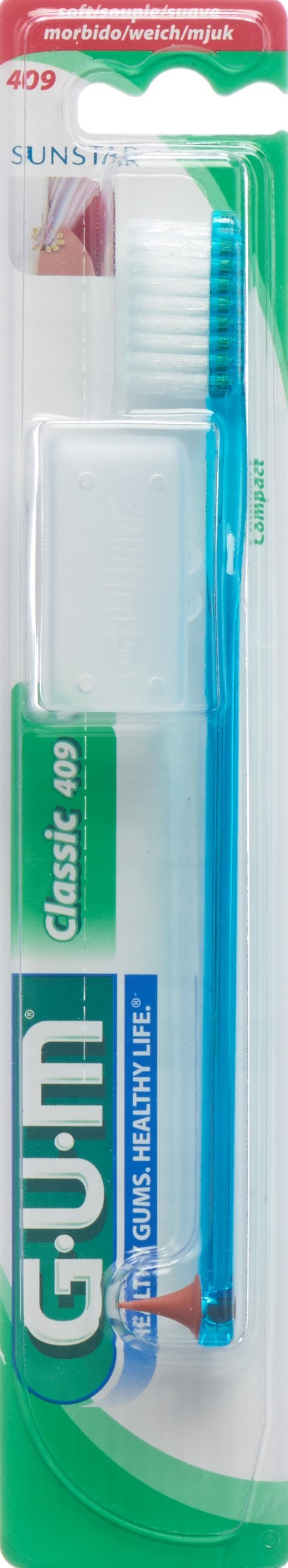 GUM Classic Zahnbürste Compact Soft 4-reihig