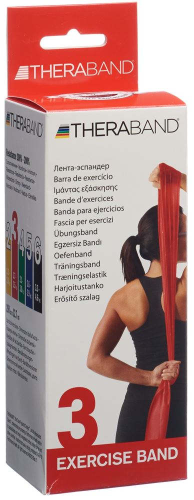 THERA BAND 2.5mx12.7cm rot mittel stark