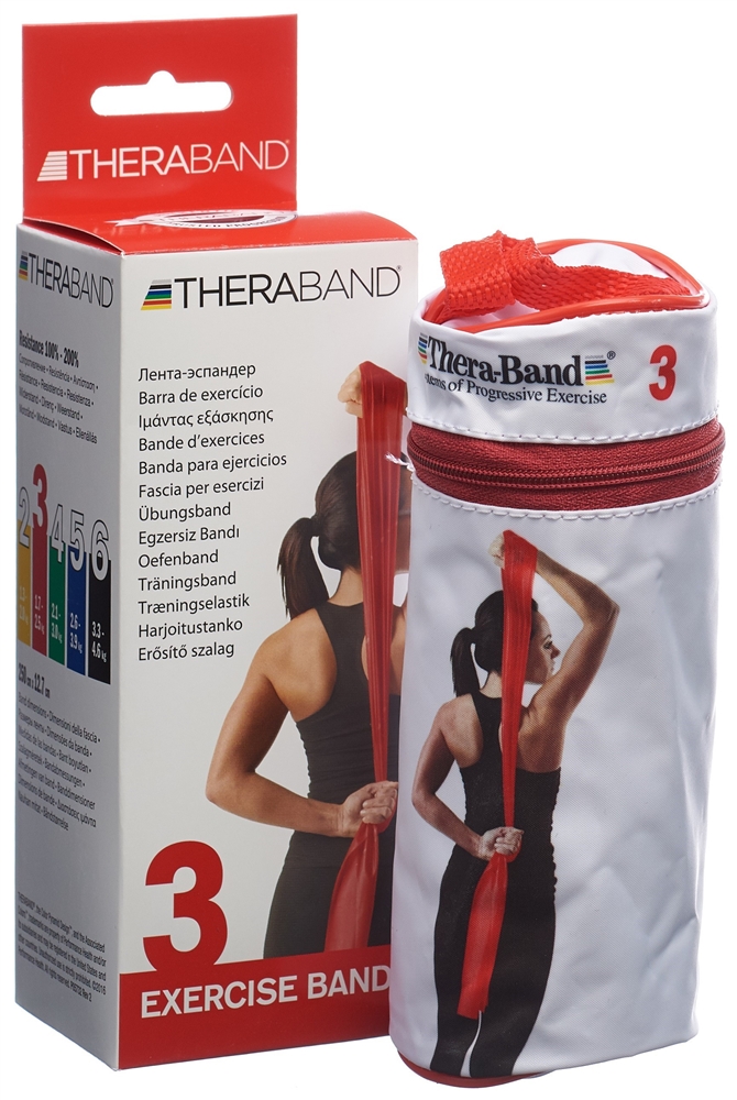 THERA BAND 2.5mx12.7cm rot mittel stark