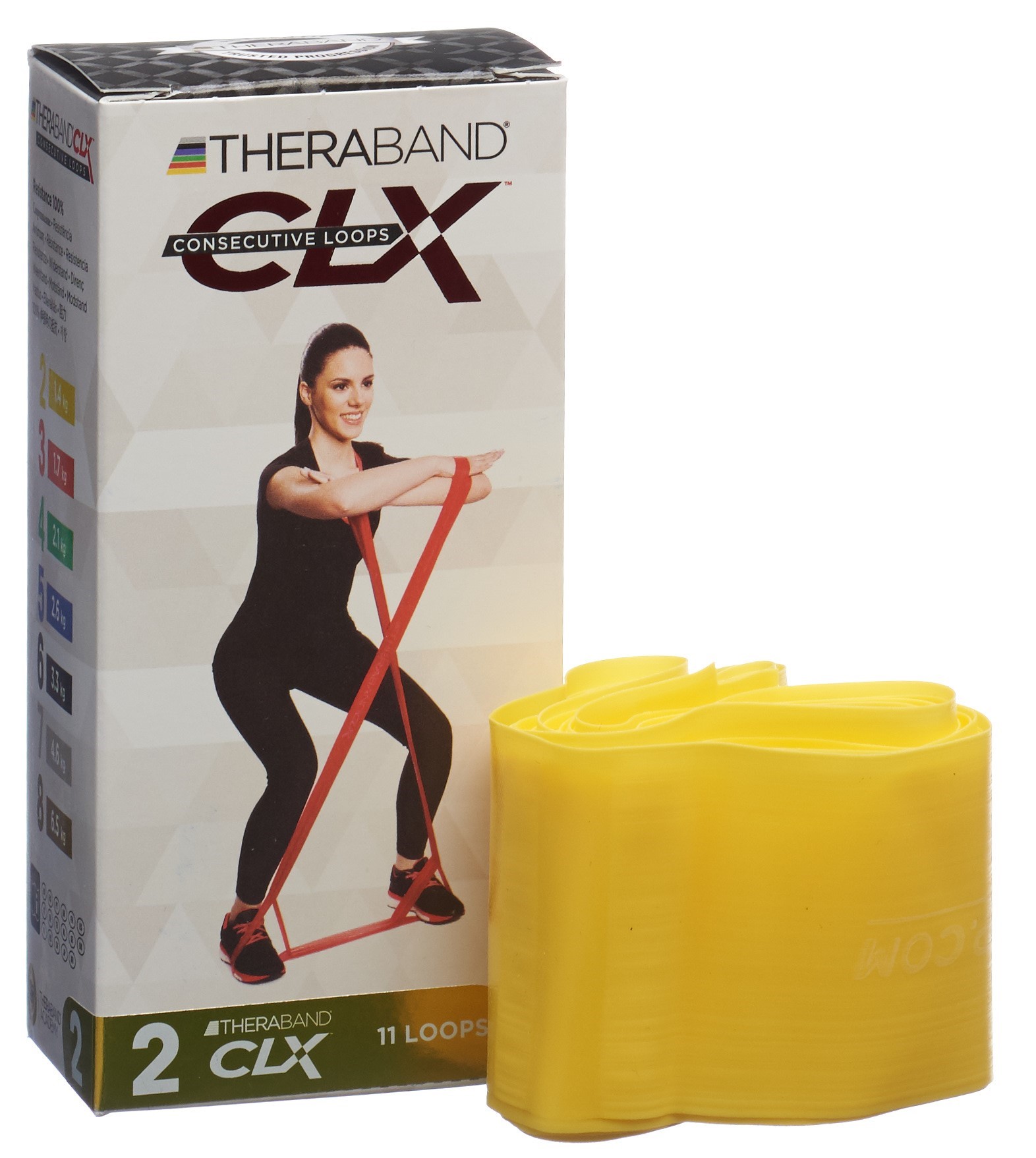 THERA BAND CLX11 Loops 1.4kg gelb dünn