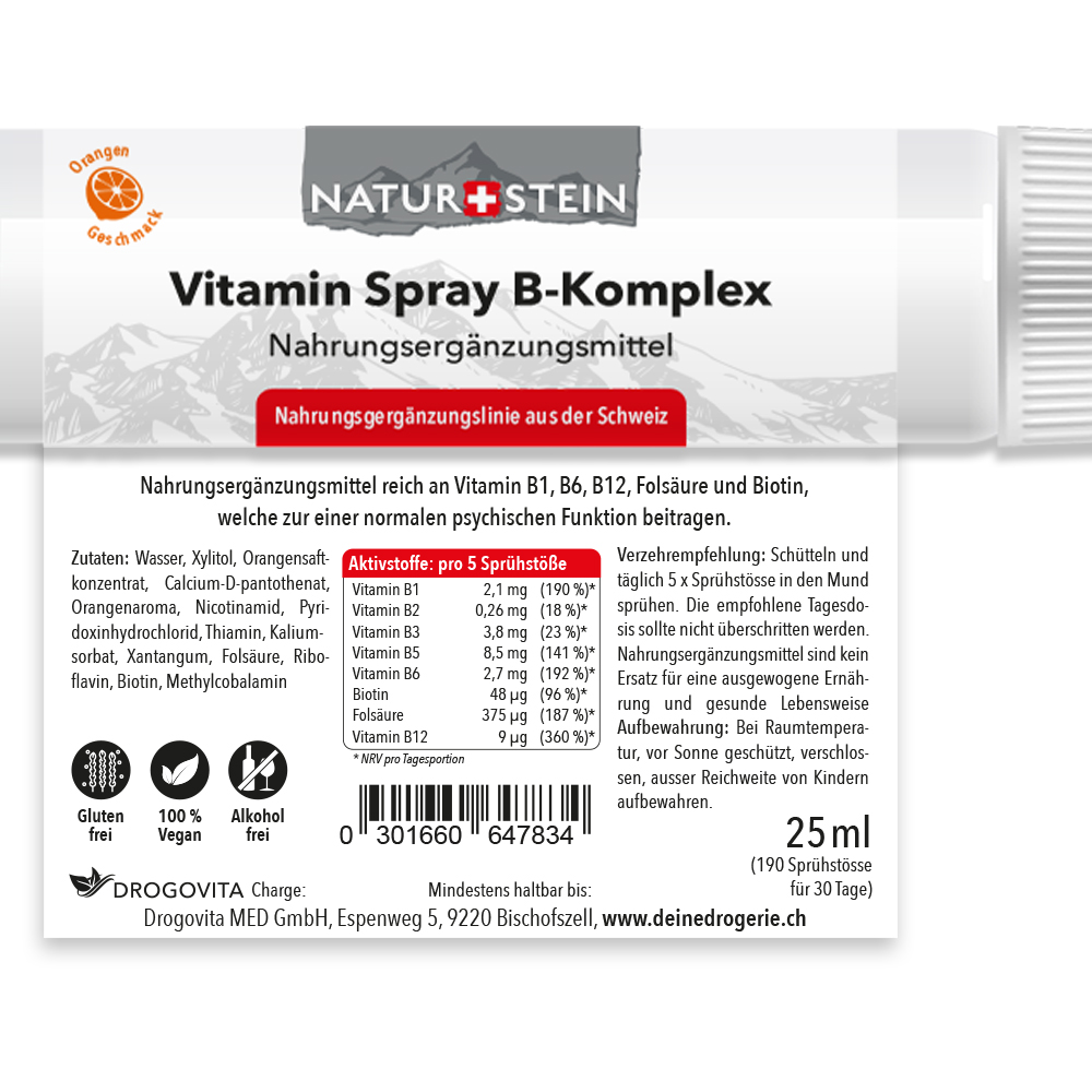 NATURSTEIN Vitamin B-Komplex Spray 25 ml