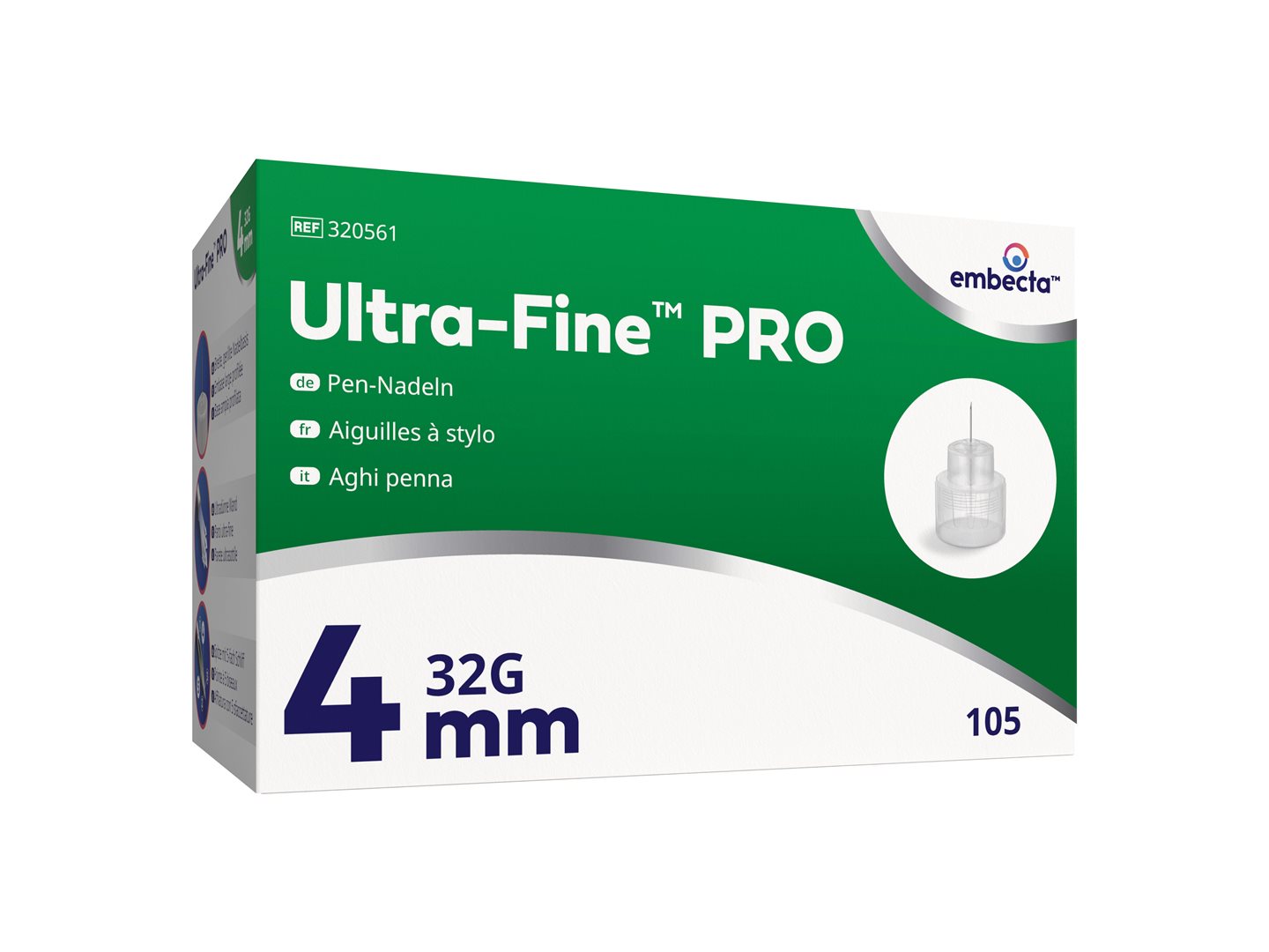 EMBECTA Ultra-Fine PRO Pen-Nadeln 32G 4mm 105 Stk