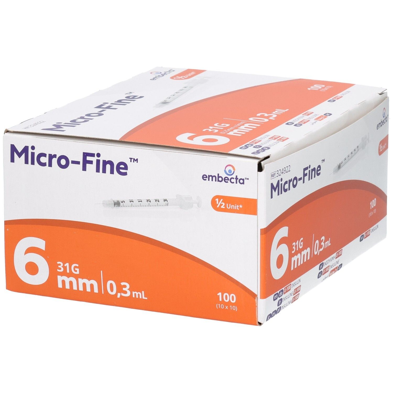 EMBECTA U100 Mic-Fi Ins Spr 31G 0.3ml 6mm 100 Stk