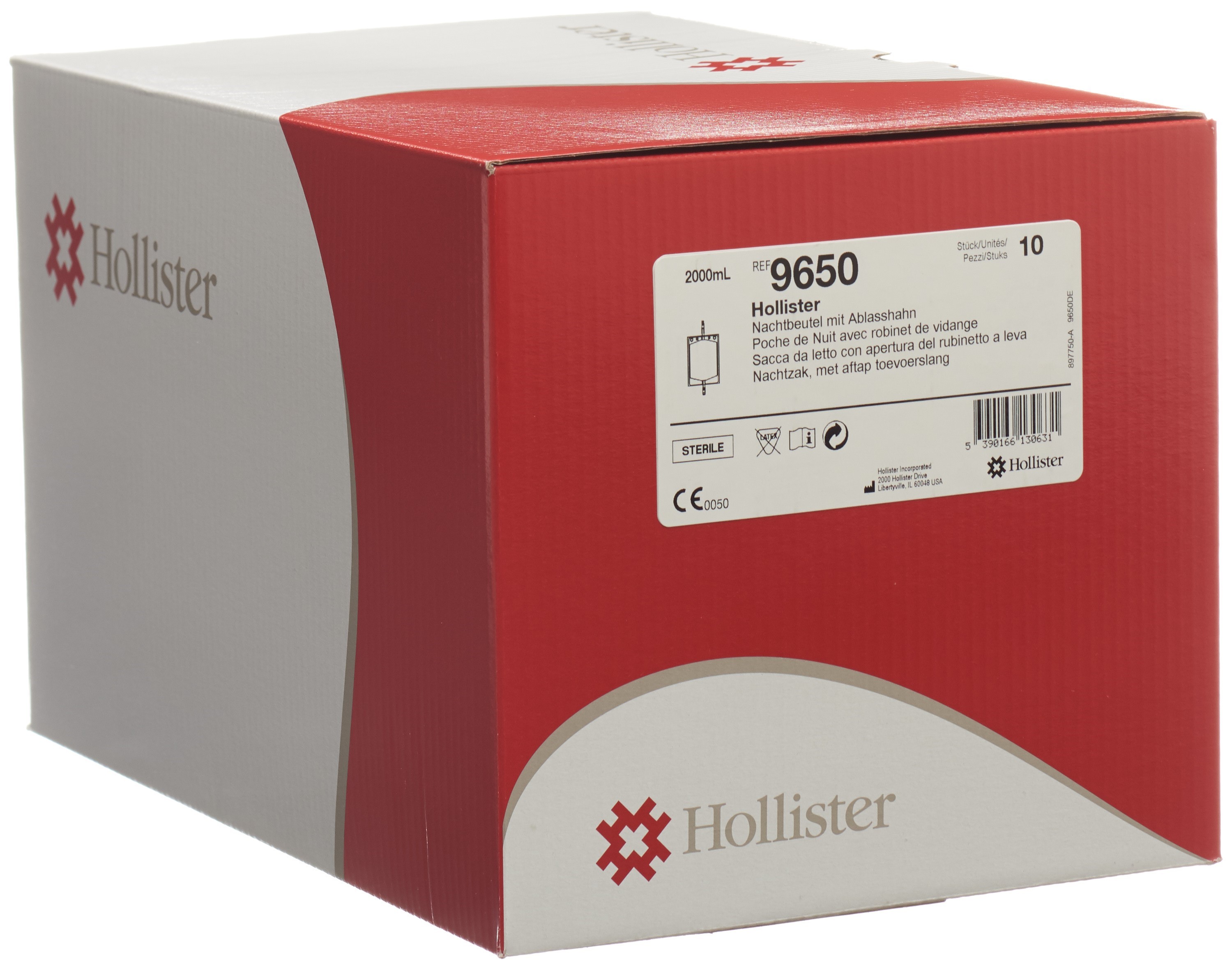 HOLLISTER Nachtbeutel 2l Ableit 120cm ster 10 Stk