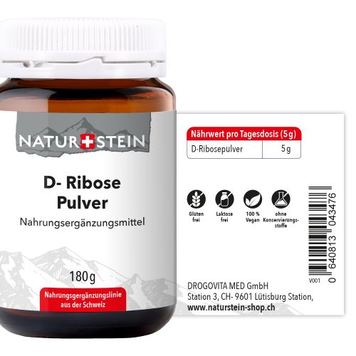 NATURSTEIN D Ribose Plv Glas 180 g