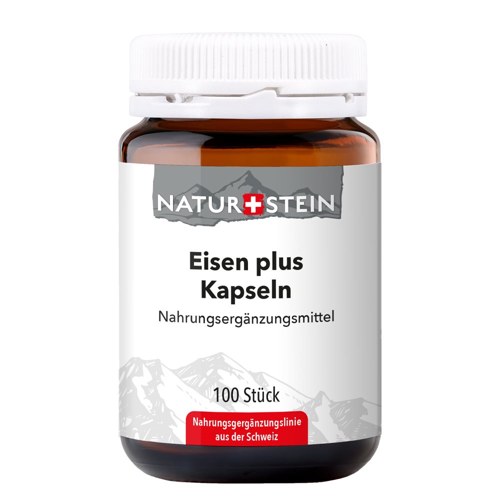 NATURSTEIN Eisen plus Kaps Glas 100 Stk