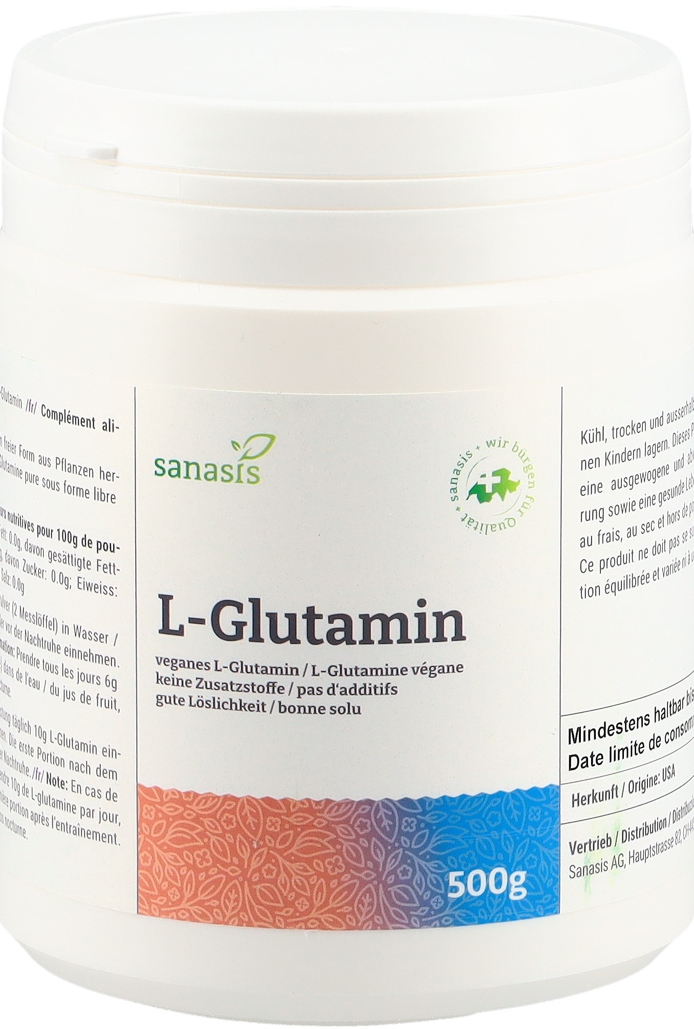 SANASIS L-Glutamin Ds 500 g