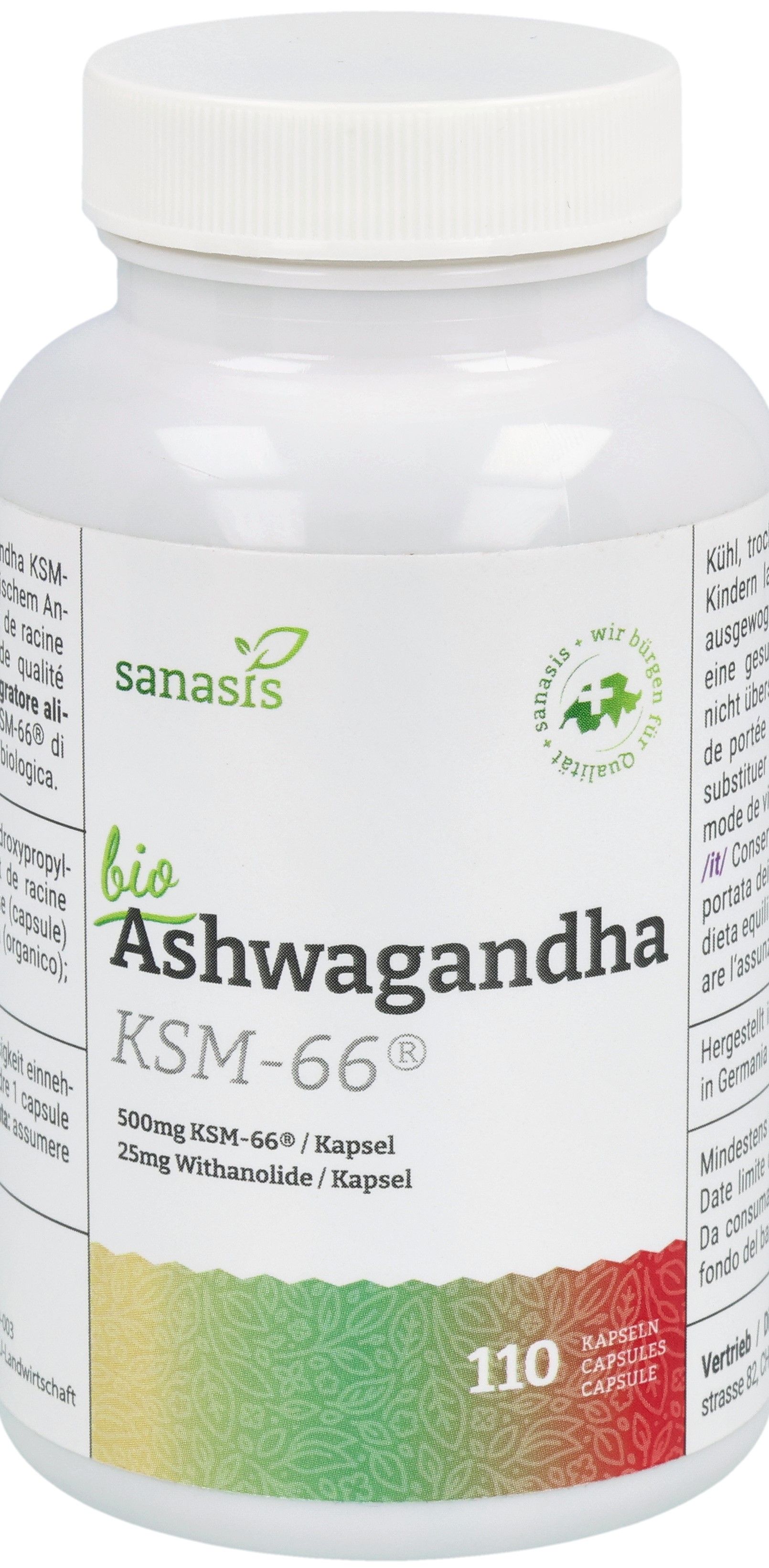 SANASIS Ashwagandha KSM-66 Kaps Bio Ds 110 Stk