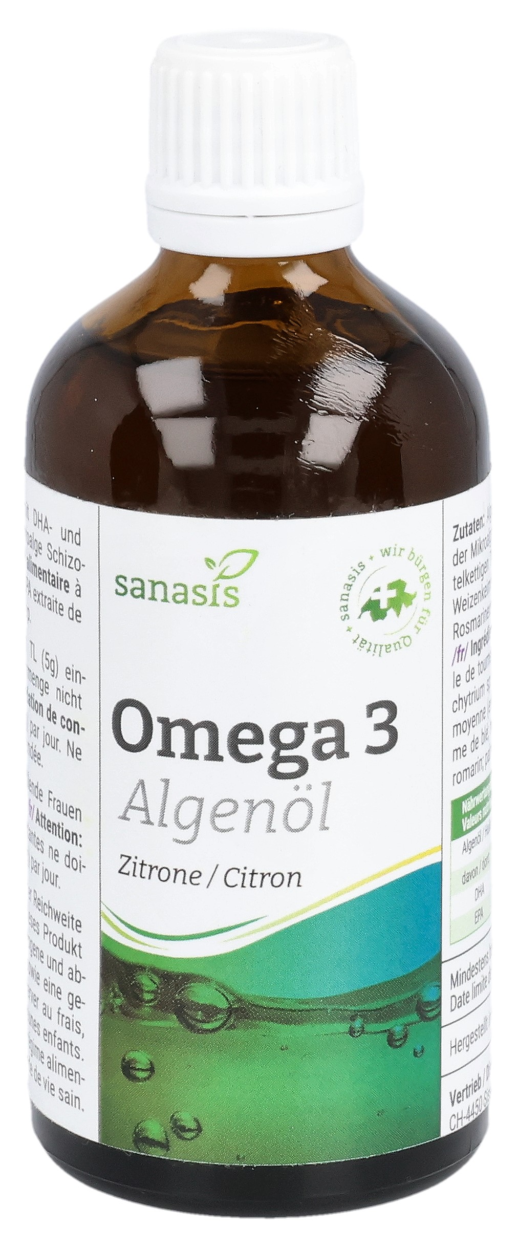 SANASIS Omega 3 Algenöl Zitrone Fl 100 ml