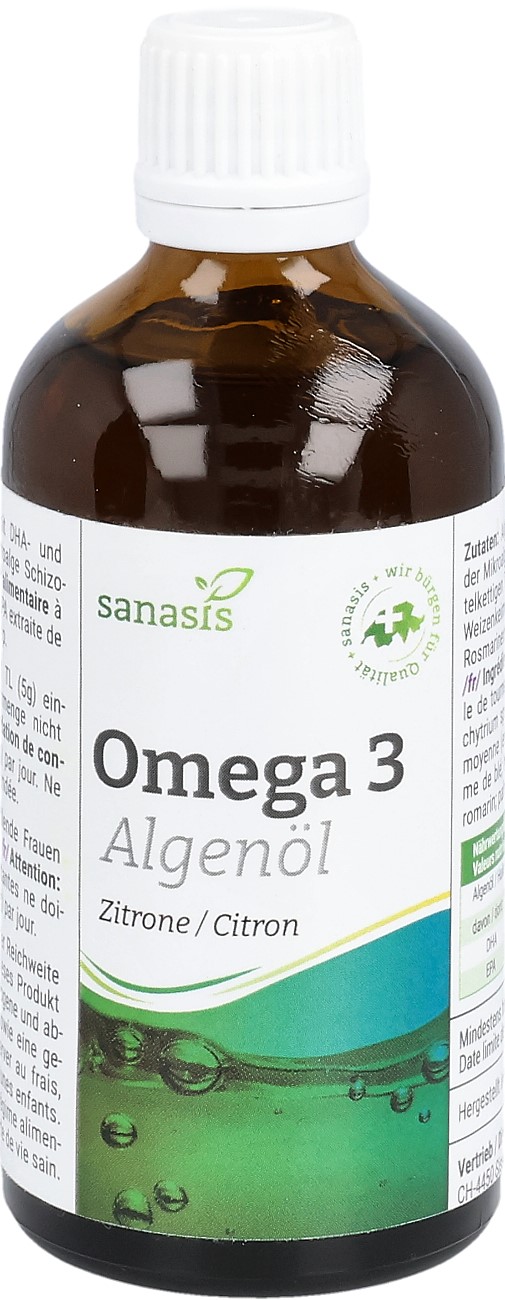 SANASIS Omega 3 Algenöl Zitrone Fl 100 ml