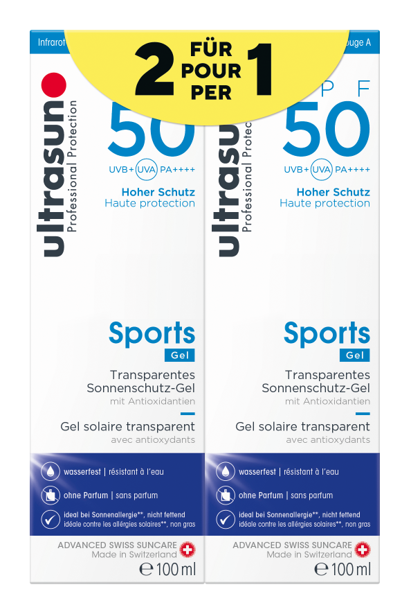 ULTRASUN Sports Gel SPF 50 Duo 2 x 100 ml