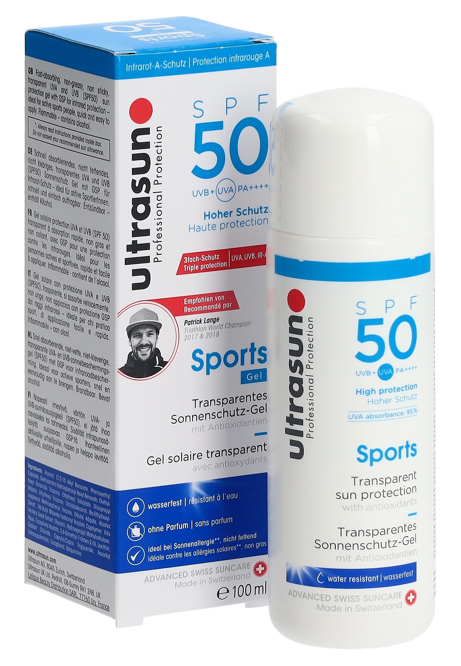 ULTRASUN Sports Gel SPF 50 Fl 100 ml