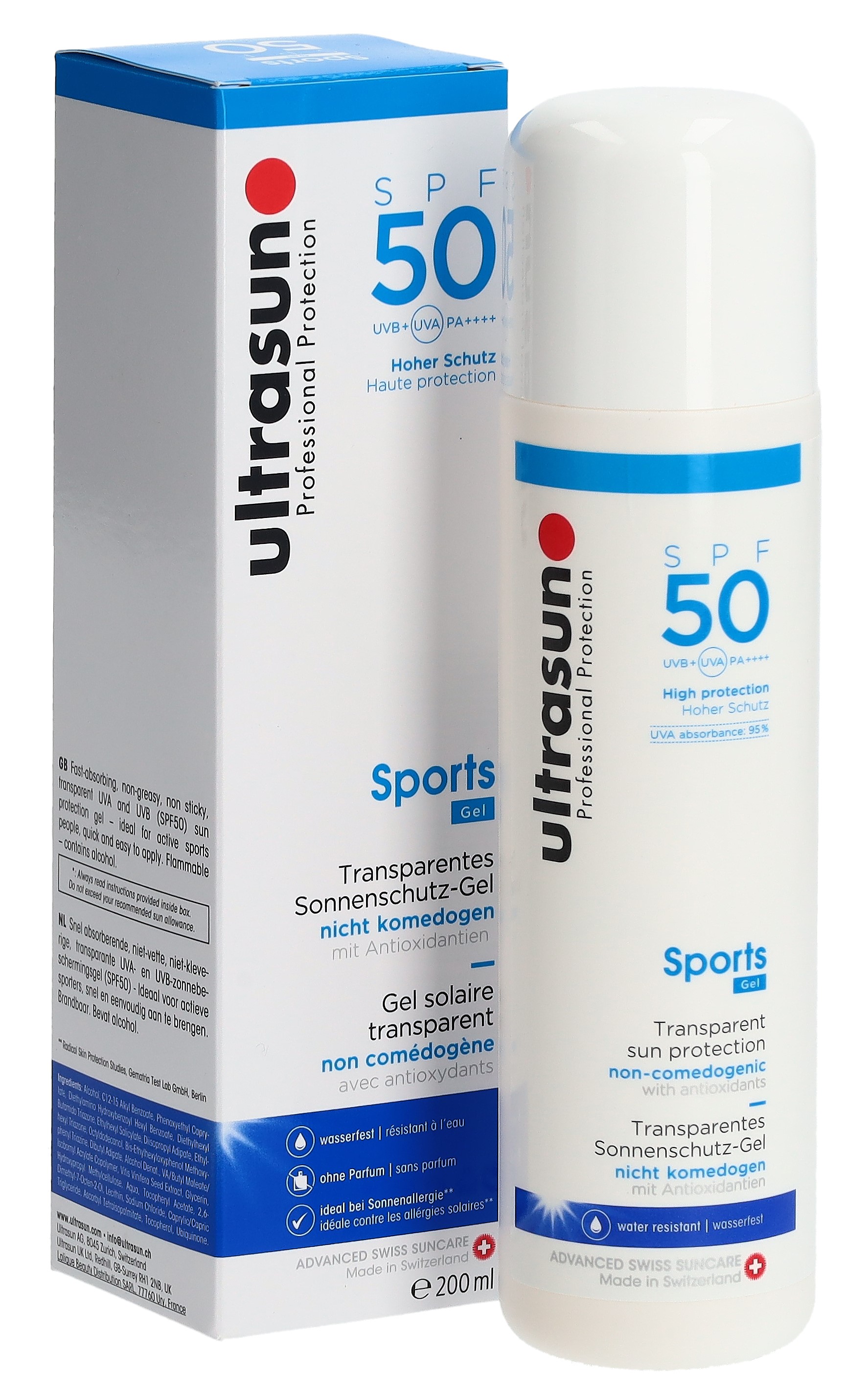 ULTRASUN Sports Gel SPF 50 Fl 200 ml
