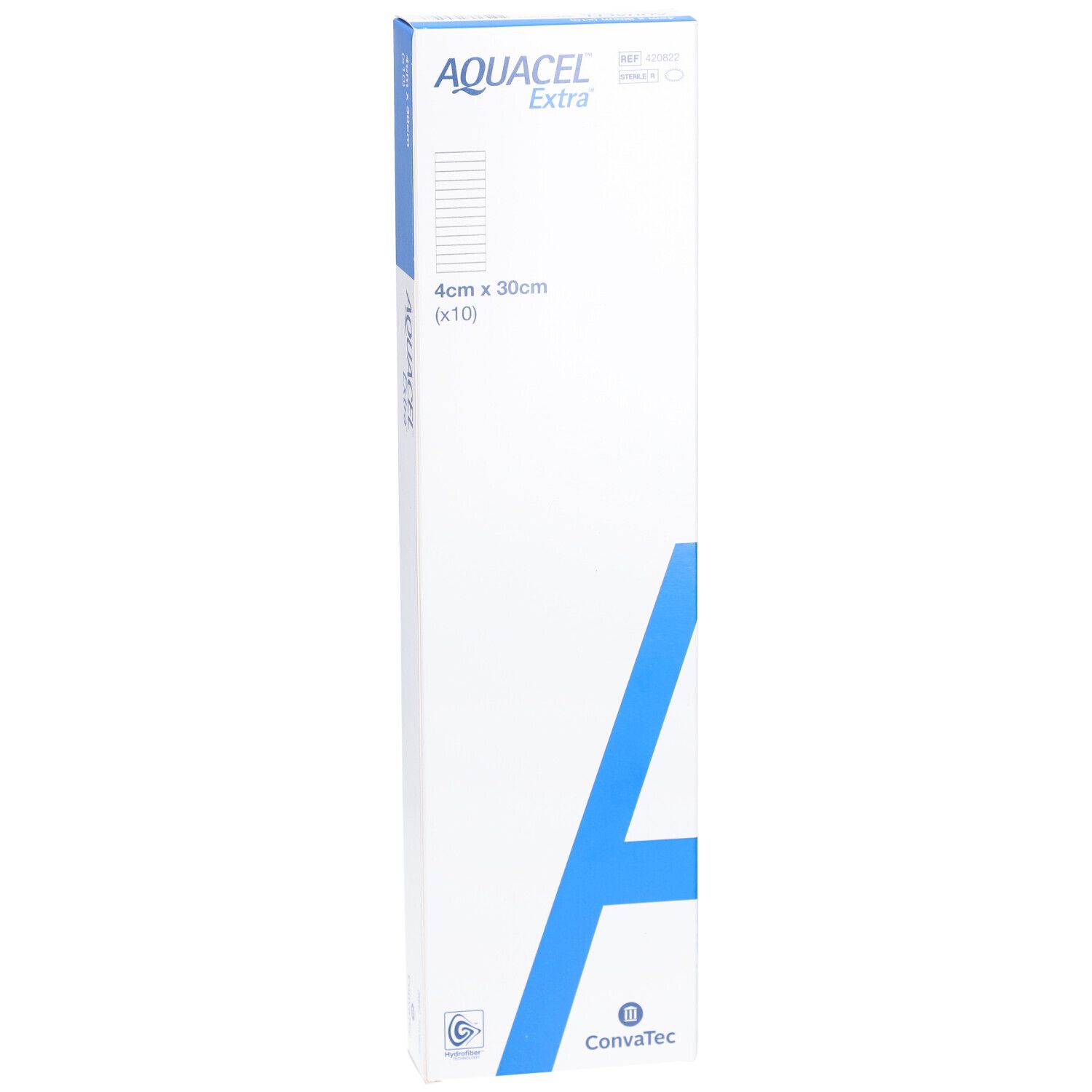 AQUACEL EXTRA Hydrofiber Verband 4x30cm 10 Stk