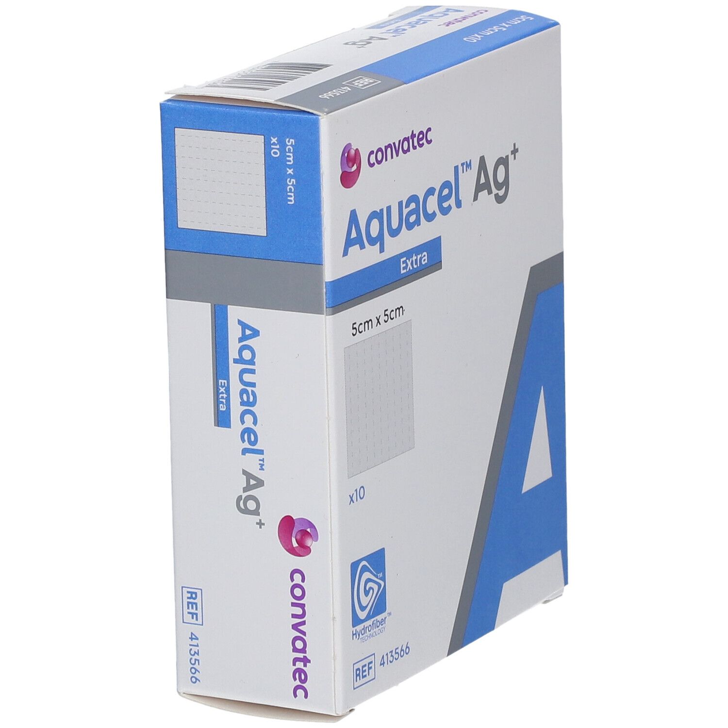 AQUACEL Ag+ Extra Kompresse 5x5cm (n) 10 Stk
