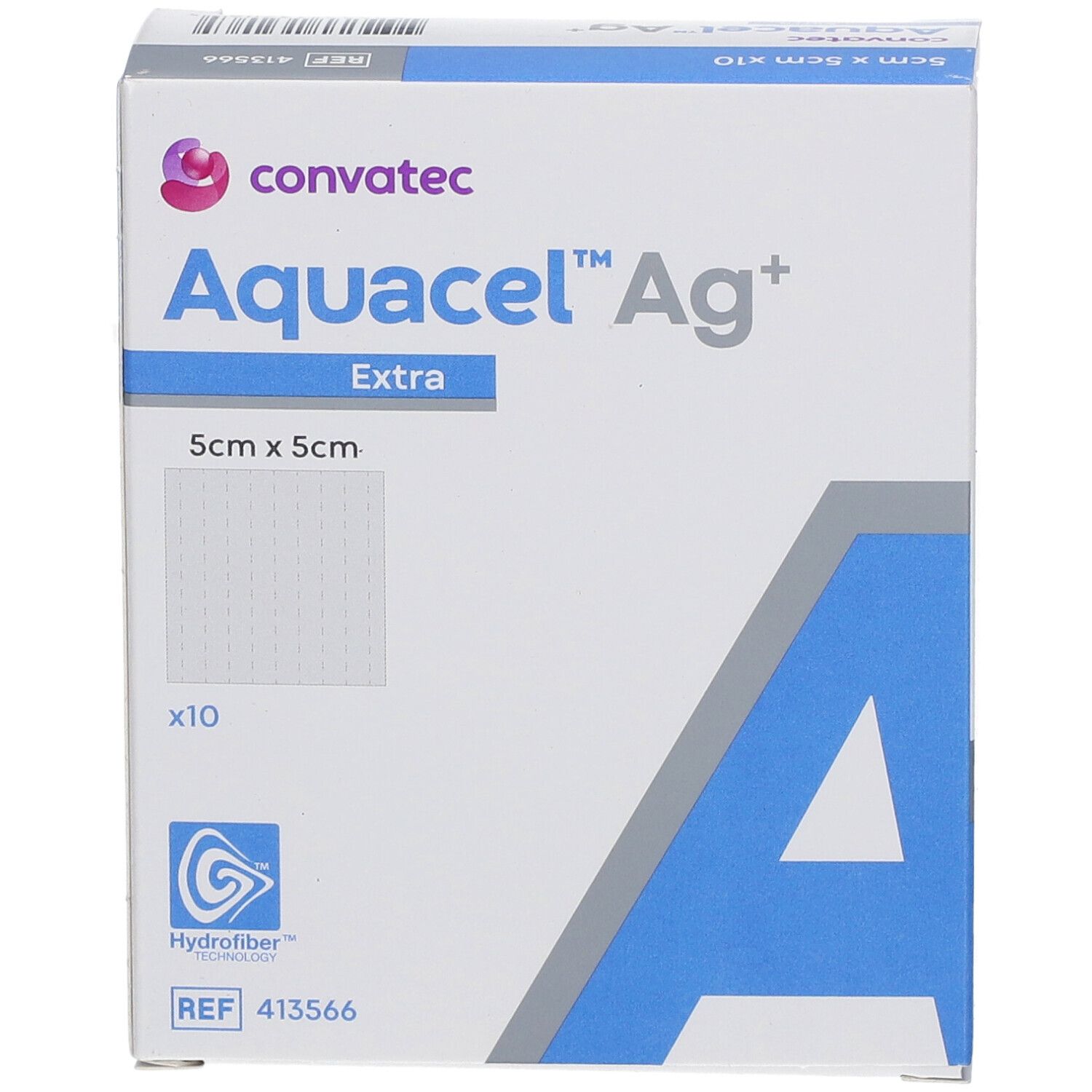 AQUACEL Ag+ Extra Kompresse 5x5cm (n) 10 Stk