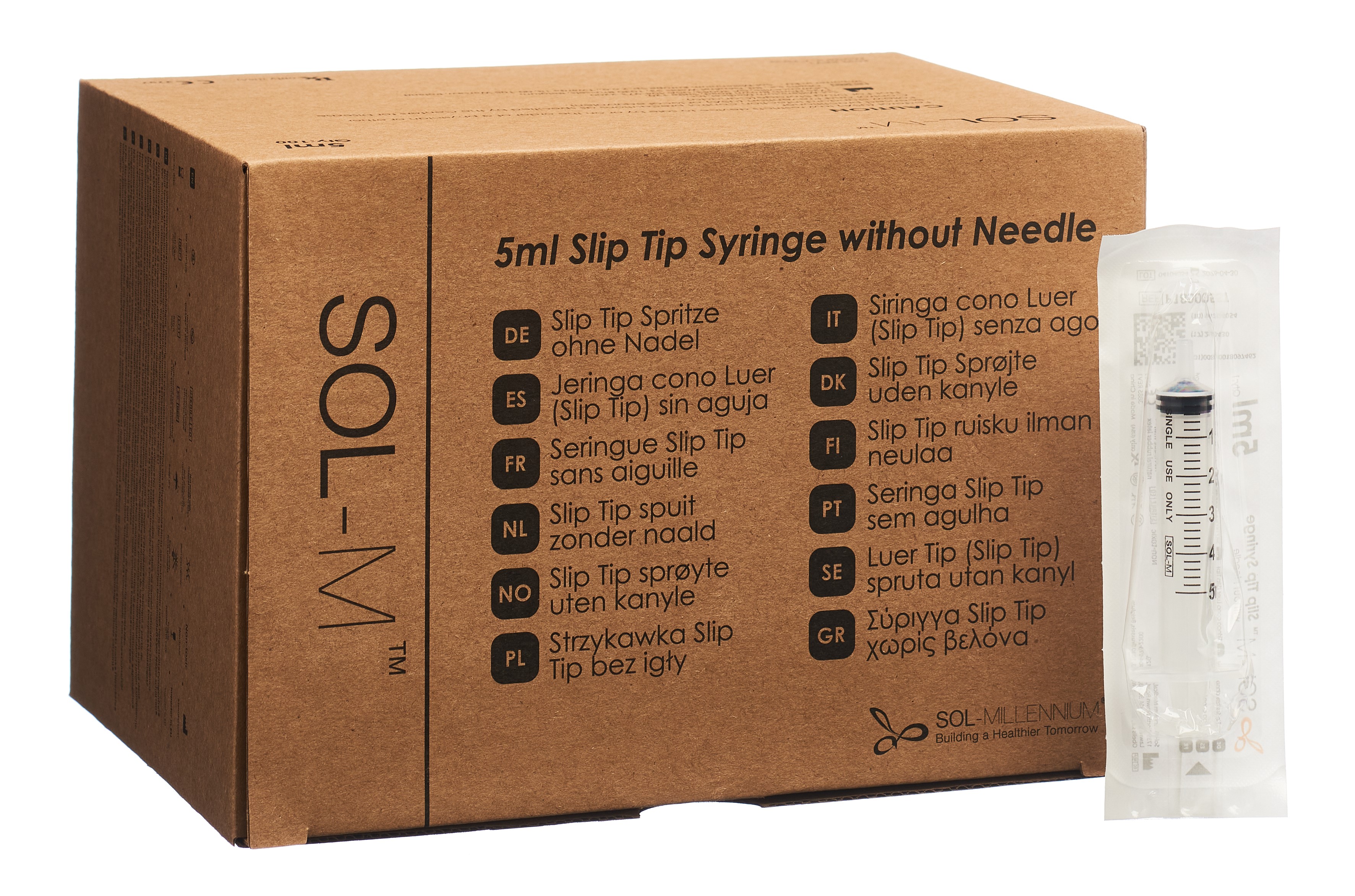 SOL-M Einwegspritze 5ml SlipTip Box 100 Stk