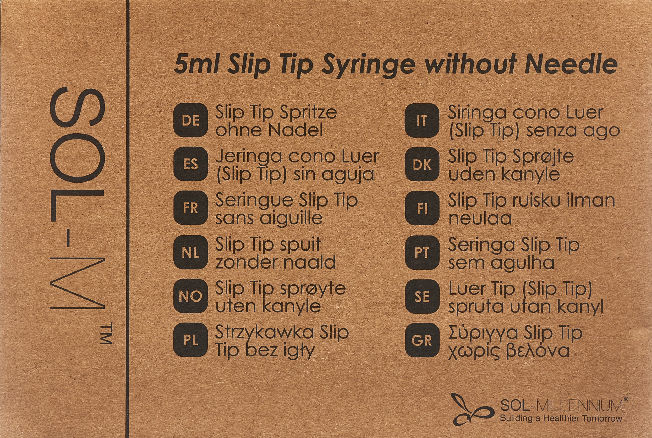 SOL-M Einwegspritze 5ml SlipTip Box 100 Stk