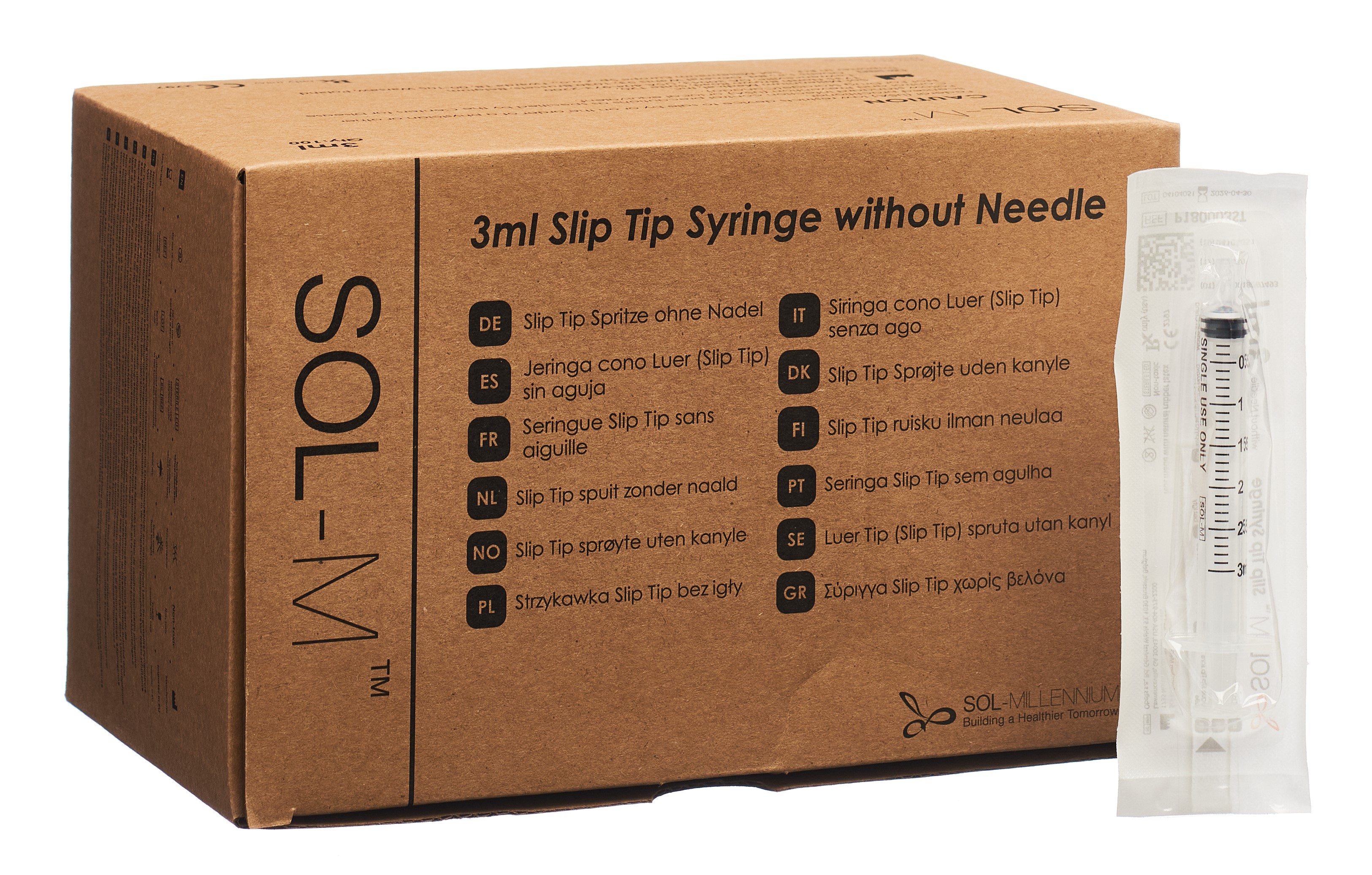 SOL-M Einwegspritze 3ml SlipTip Box 100 Stk
