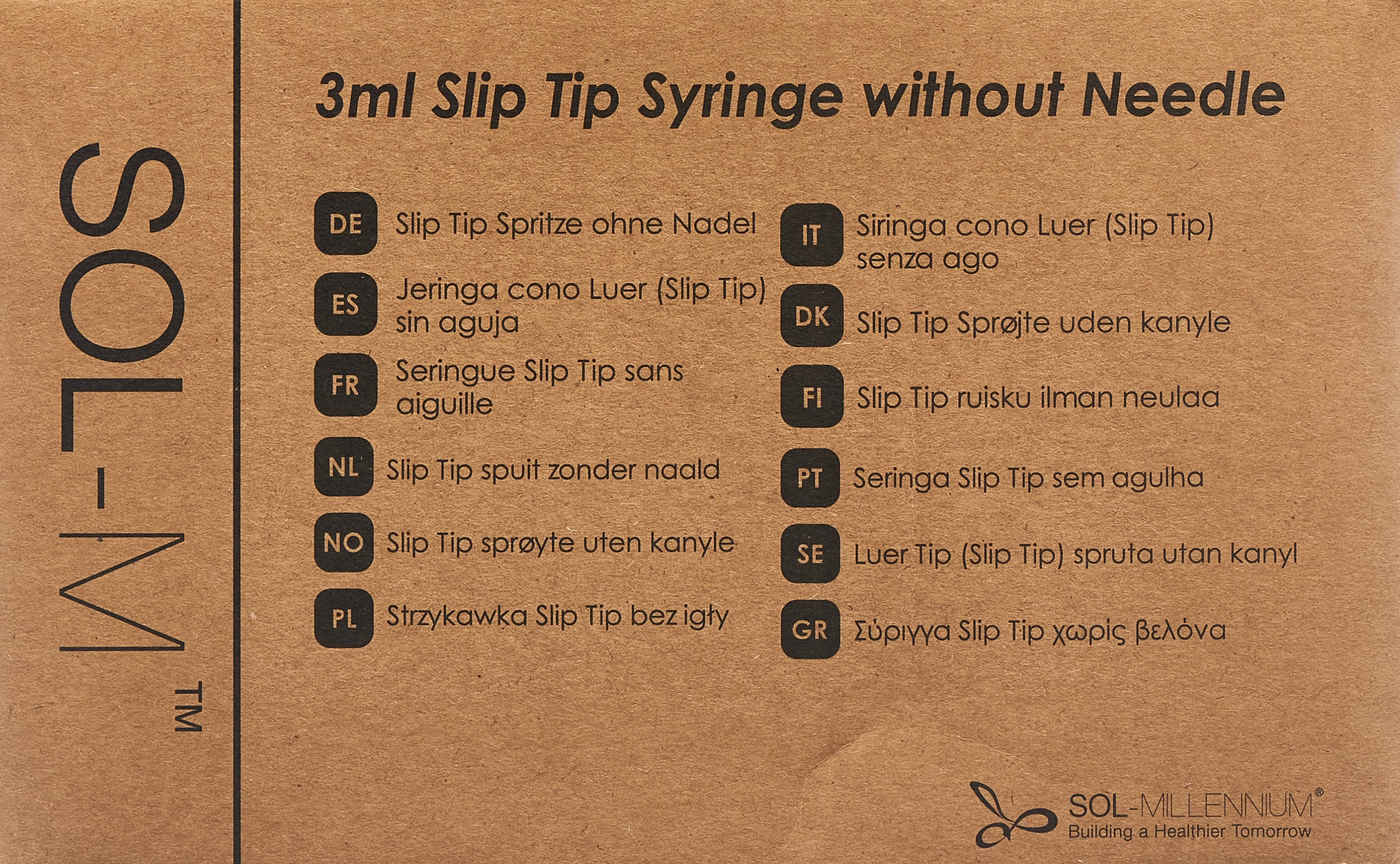 SOL-M Einwegspritze 3ml SlipTip Box 100 Stk
