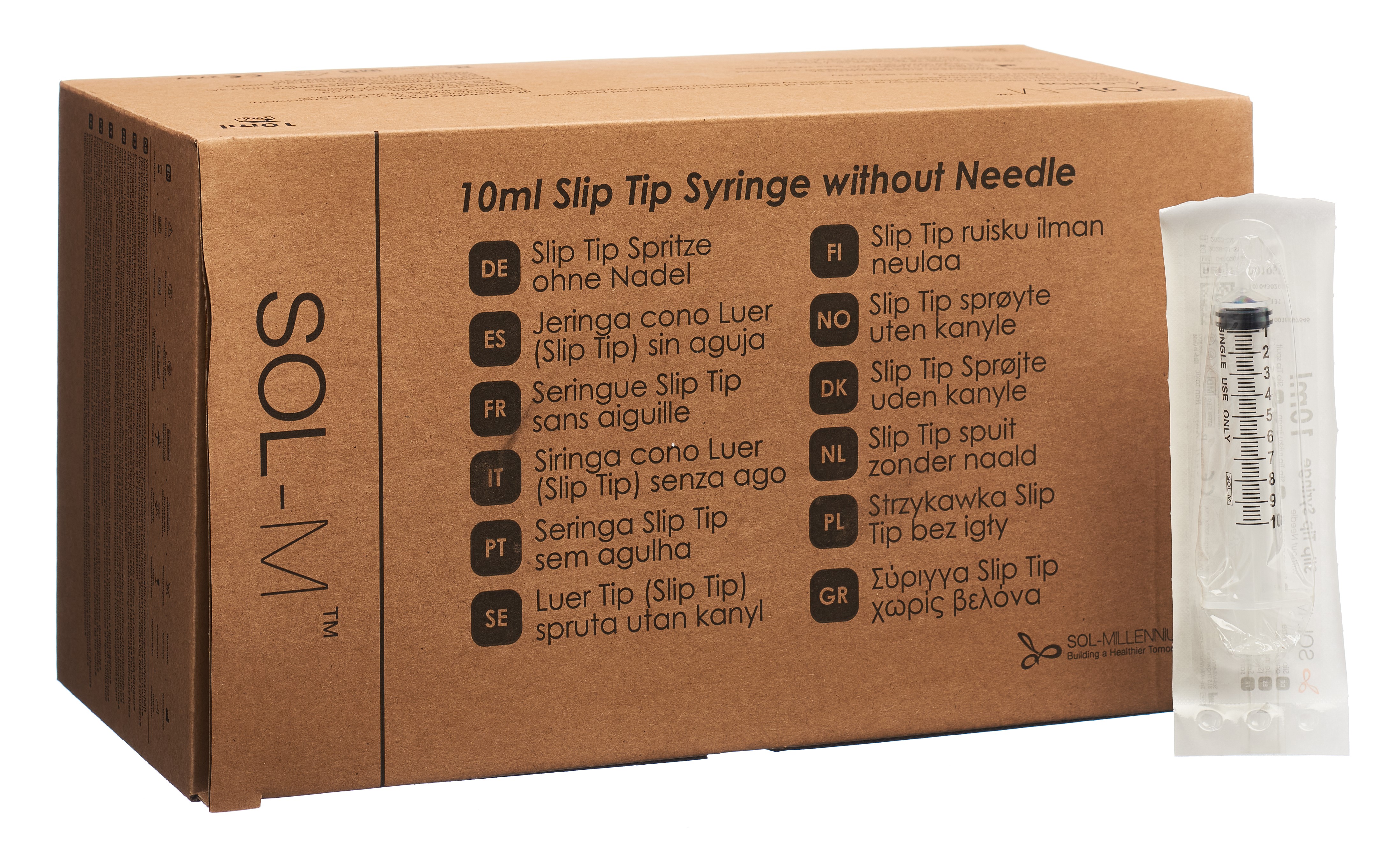 SOL-M Einwegspritze 10ml SlipTip Box 100 Stk