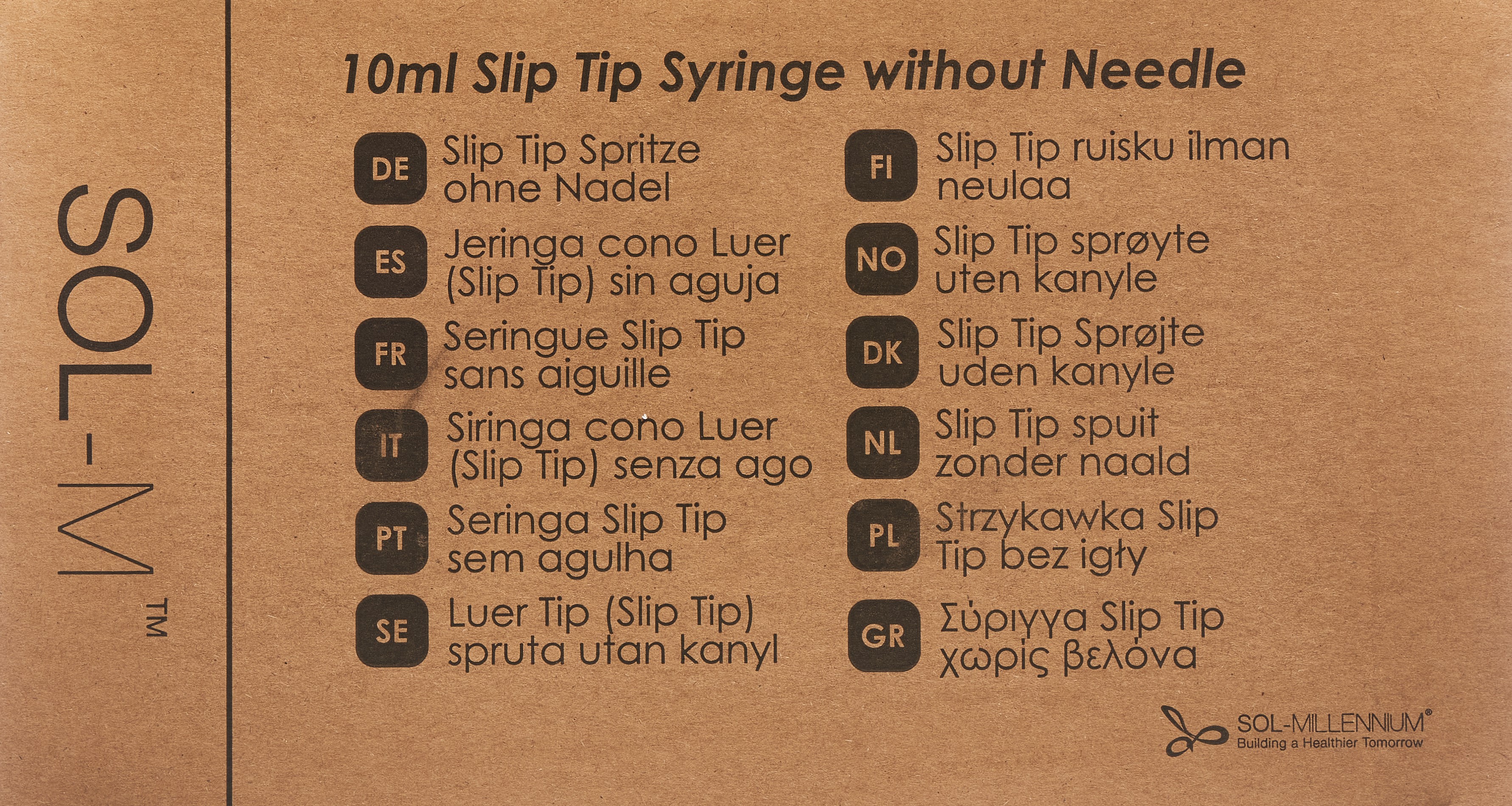 SOL-M Einwegspritze 10ml SlipTip Box 100 Stk