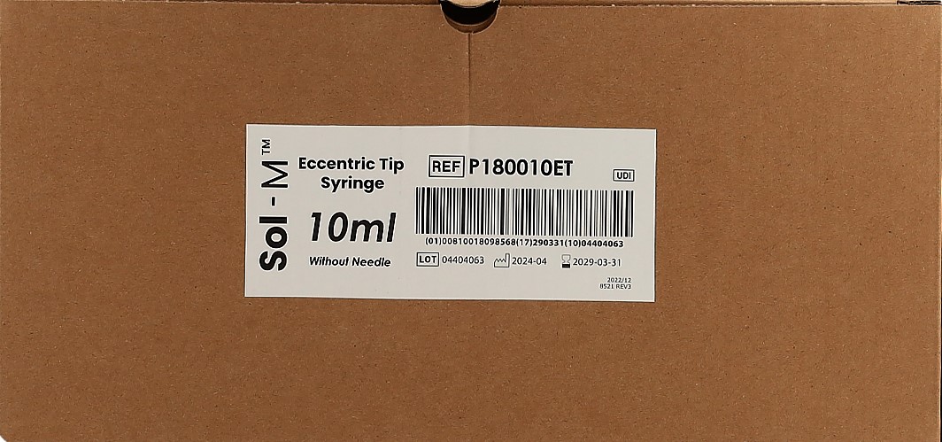 SOL-M Spritze o Nadel 10ml EccentricTip 100 Stk
