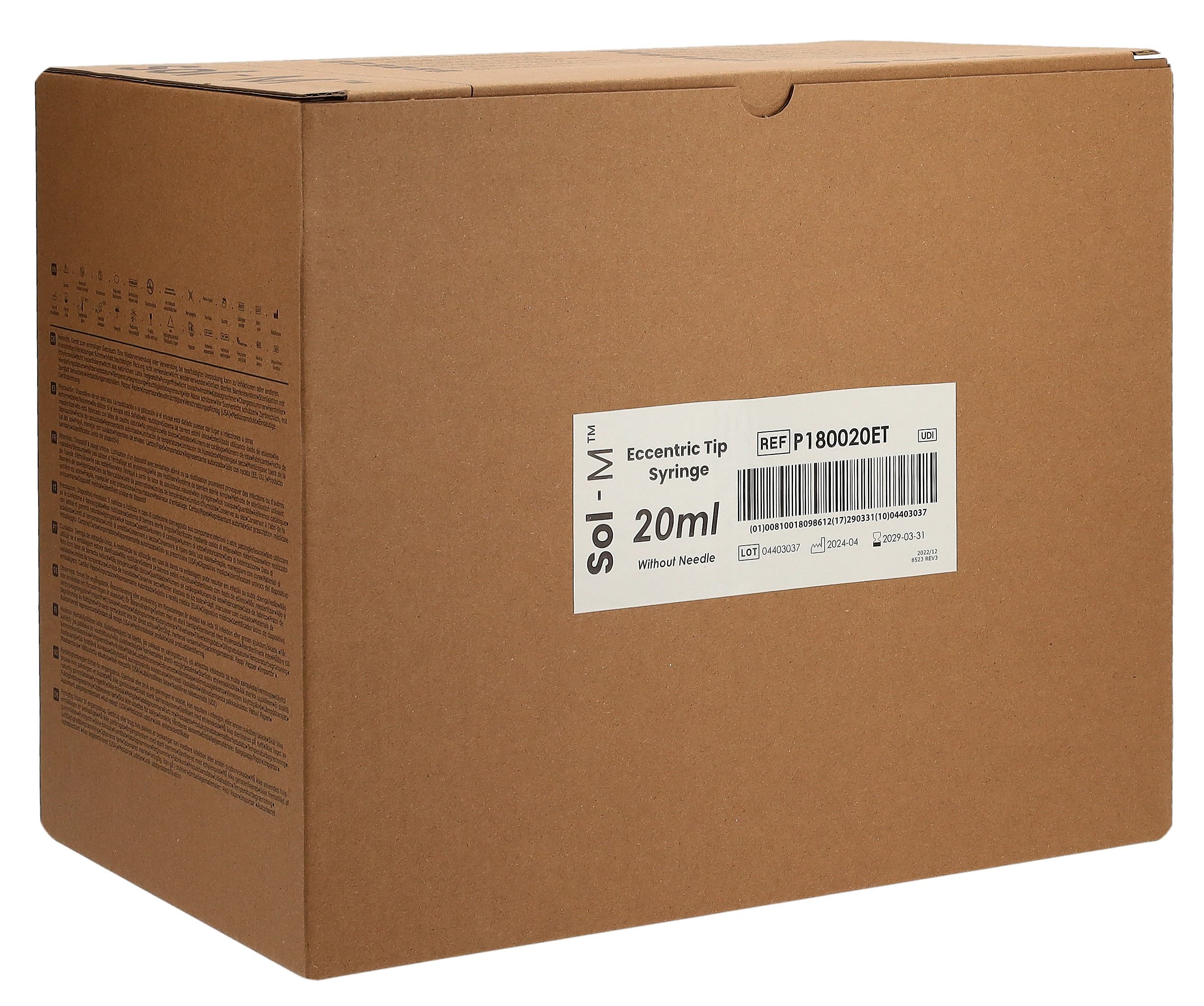 SOL-M Spritze o Nadel 20ml ex st 3-t 100 Stk
