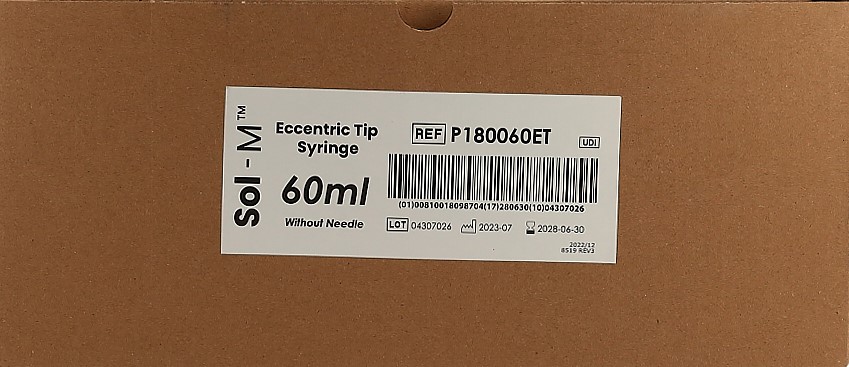 SOL-M Spritze o Nadel 60ml EccentricTip 30 Stk