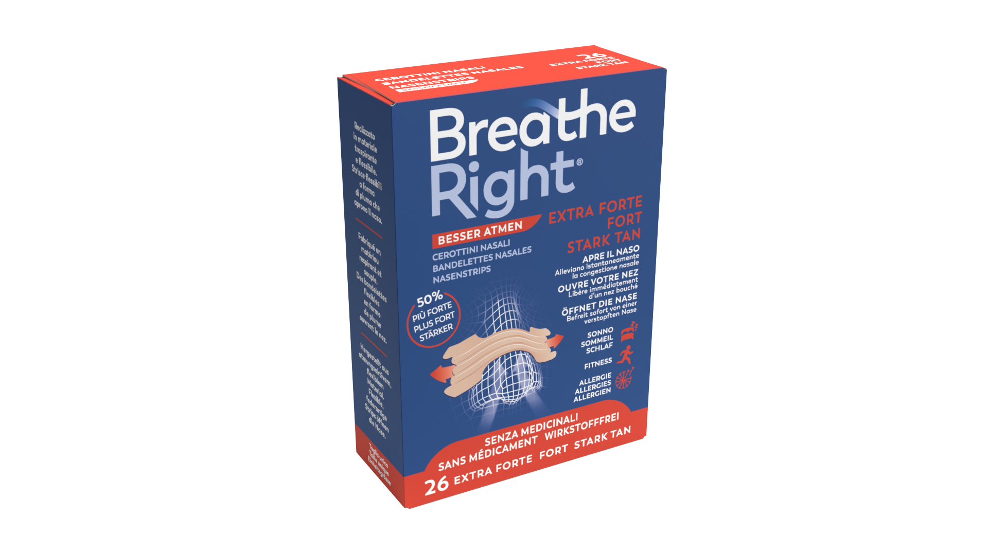 BREATHE RIGHT Nasenpfl EXTRA Stren TAN 26 Stk