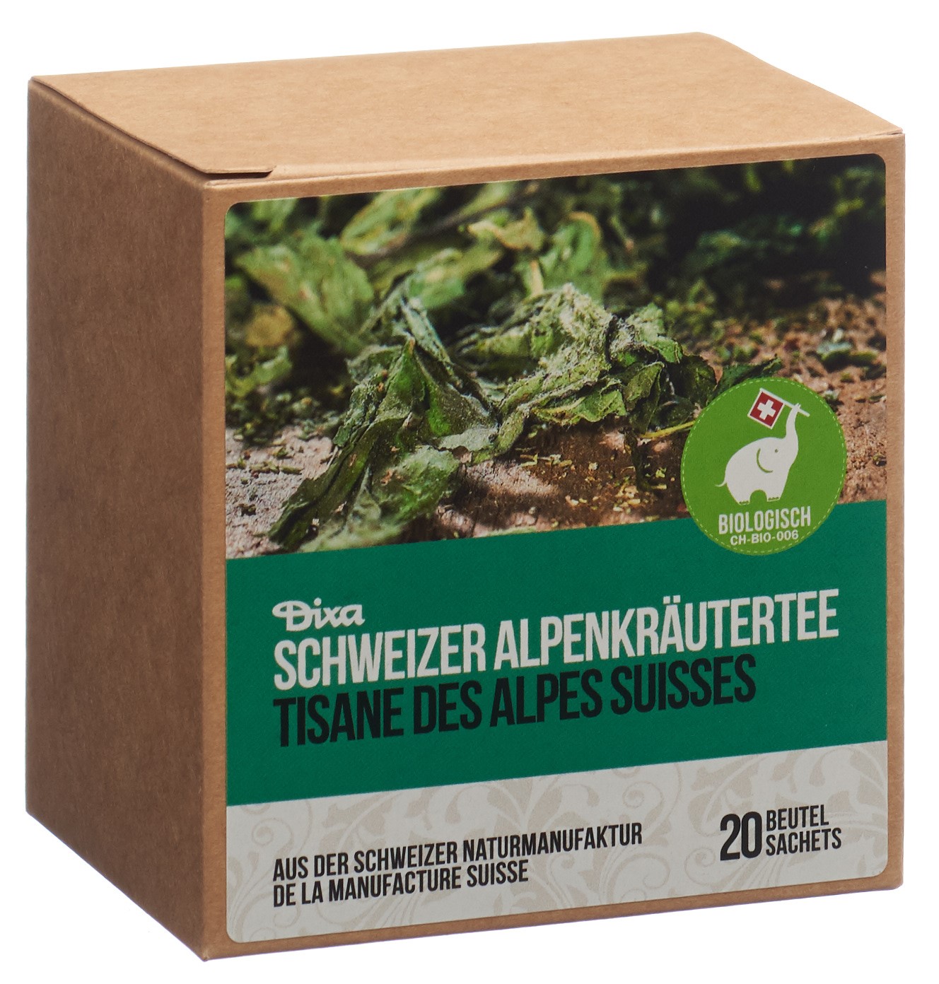 DIXA Schweiz Alpenkräutertee BIO Py Btl Box 20 Stk