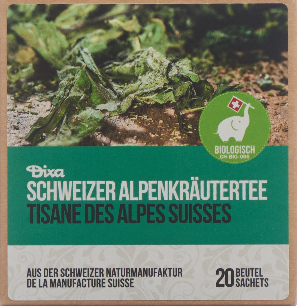 DIXA Schweiz Alpenkräutertee BIO Py Btl Box 20 Stk