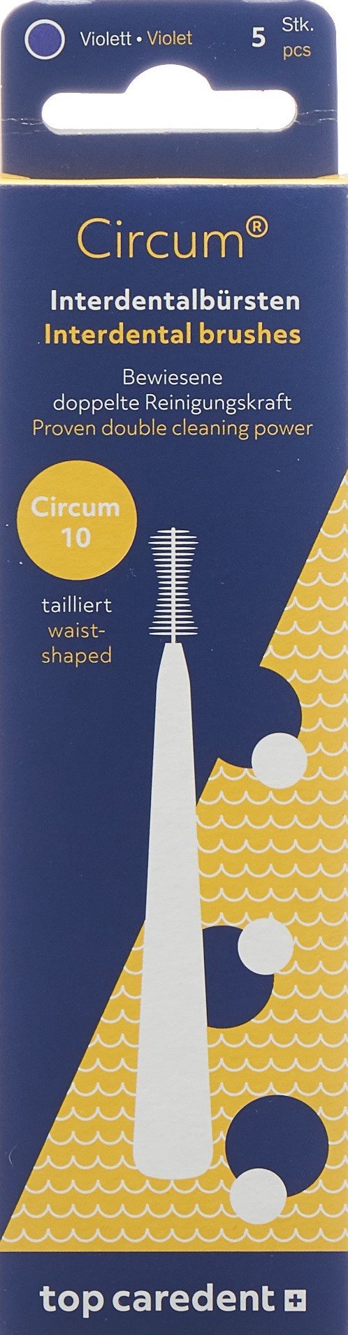 TOP CAREDENT Circum 10 Int Bürsten violett 5 Stk