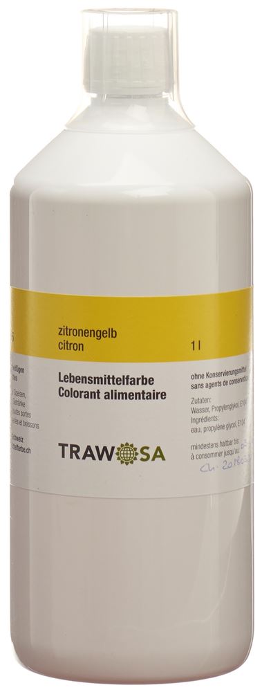 TRAWOSA Lebensmittelfarbstoff zitronengelb 1000 ml