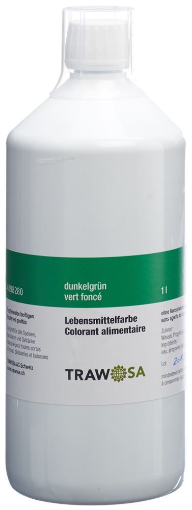 TRAWOSA Lebensmittelfarbstoff dunkelgrün 1000 ml