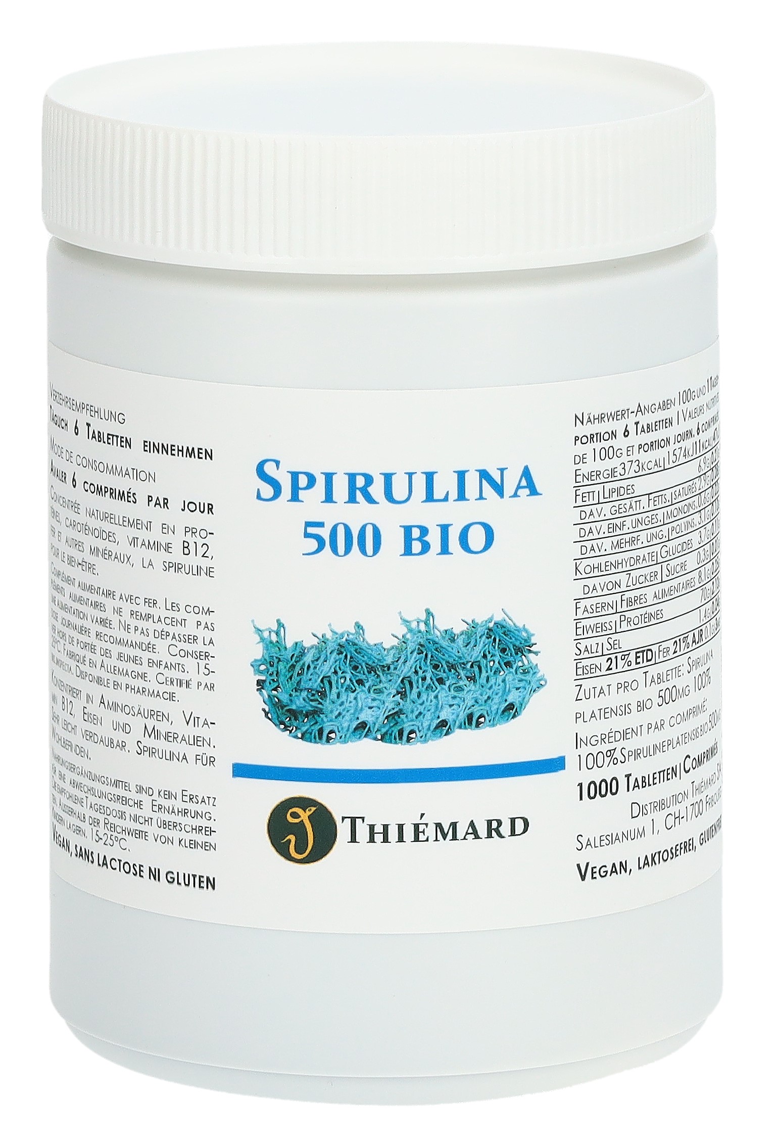 THIEMARD Spirulina Tabl 500 mg Bio 1000 Stk