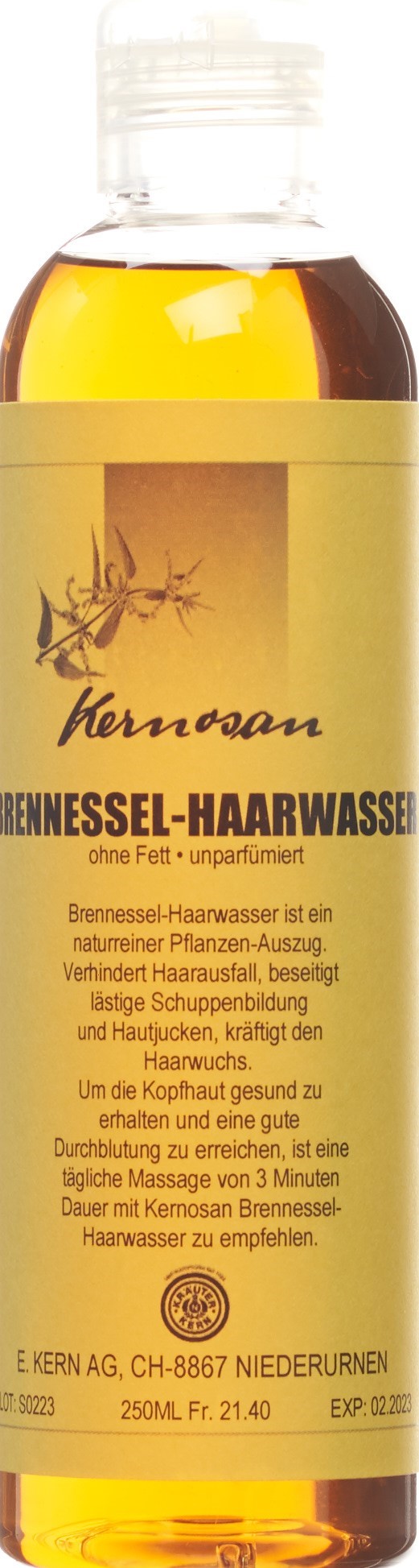 KERN Brennesselhaarwasser ohne Fett Fl 250 ml