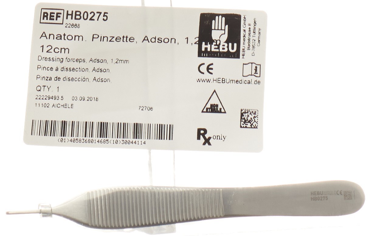 BUTSCH Pinzette anatomisch Adson 12cm