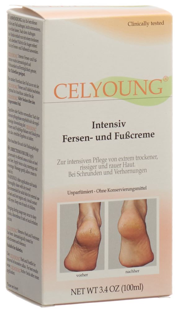 CELYOUNG Fersen und Fusscreme Tb 100 ml