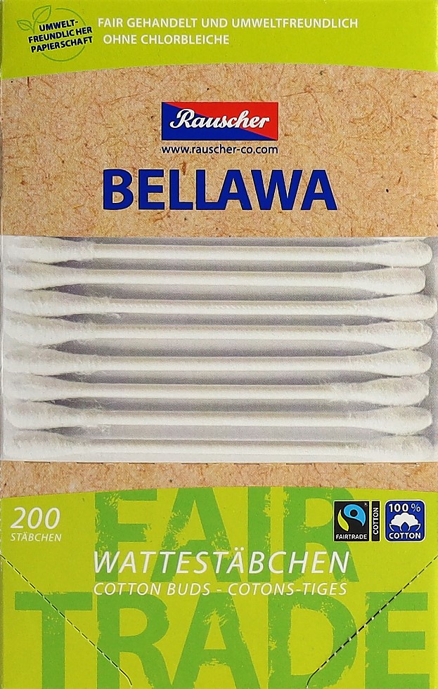 BELLAWA Fairtrade Wattestäbchen 200 Stk