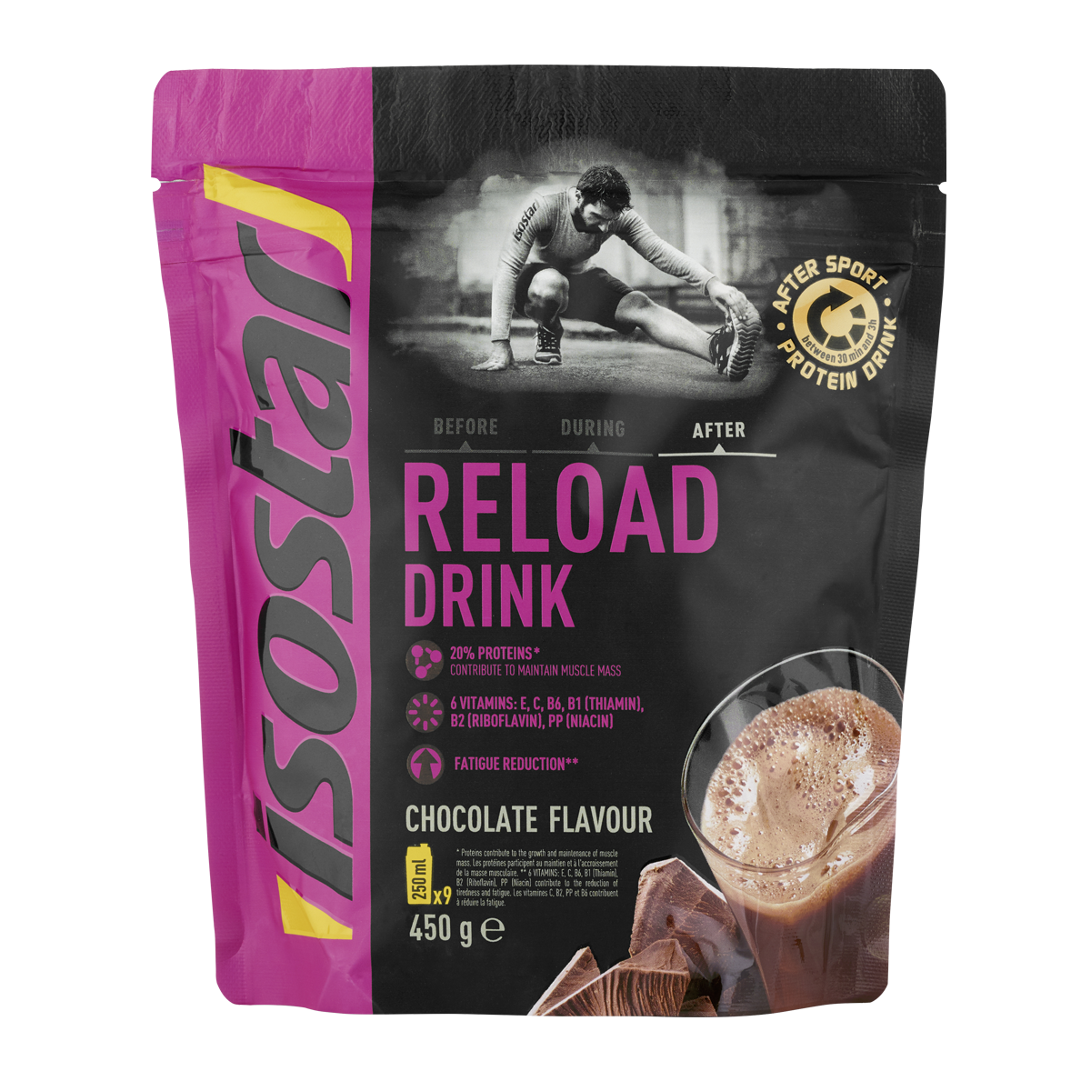 ISOSTAR Reload Drink Plv Schokolade Btl 450 g