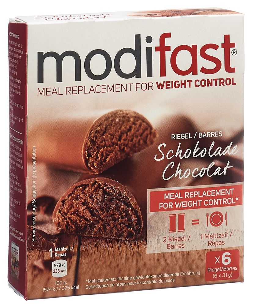 MODIFAST Riegel Schokolade 6 x 31 g