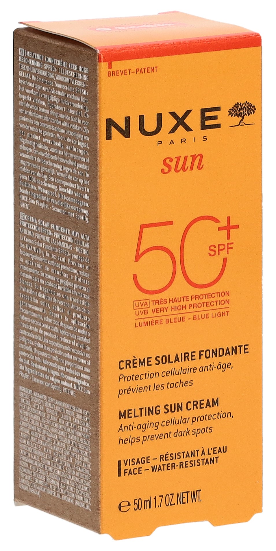 NUXE Sun Crème Visage Fond SPF50+ 50 ml