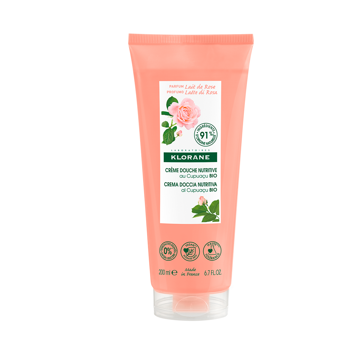 KLORANE Duschcreme Rosenmilch 200 ml