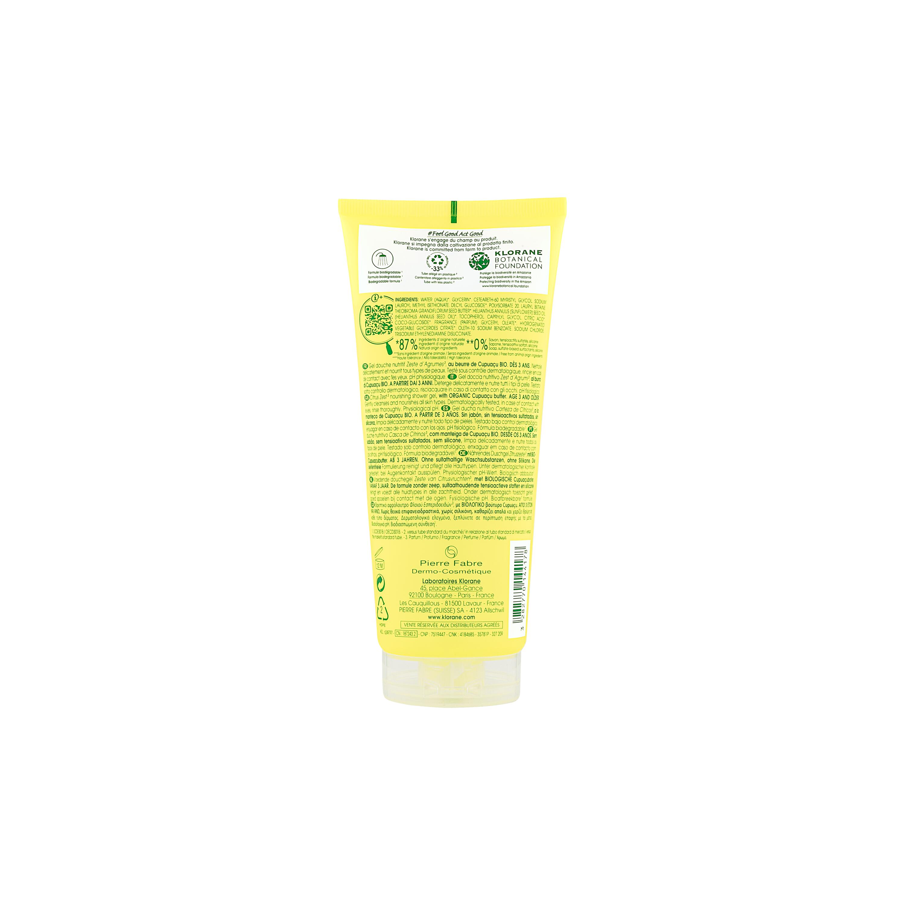 KLORANE Duschgel Zitruszeste 200 ml