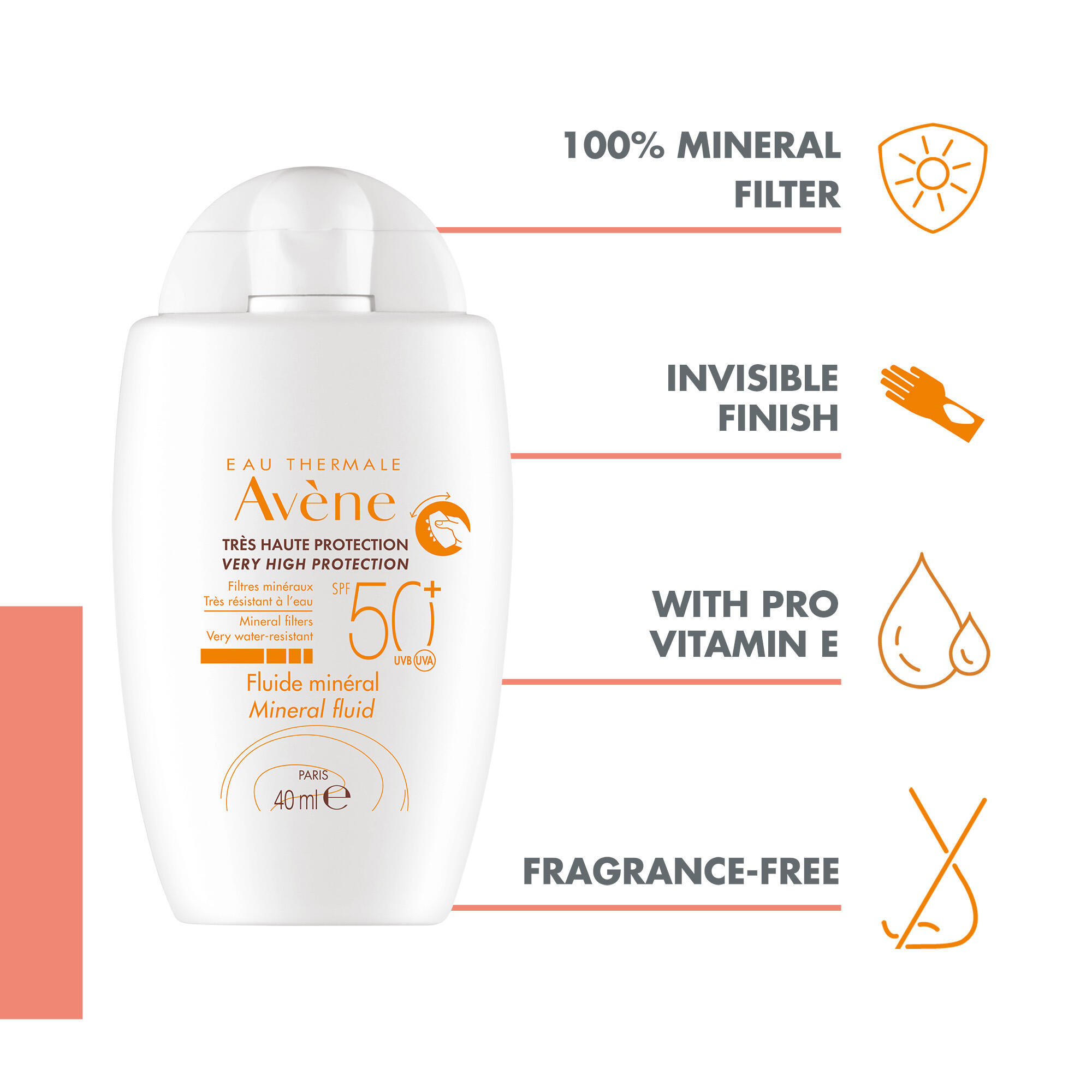 AVENE SUN Sonnenfluid mineralisch SPF50+ (n) 40 ml