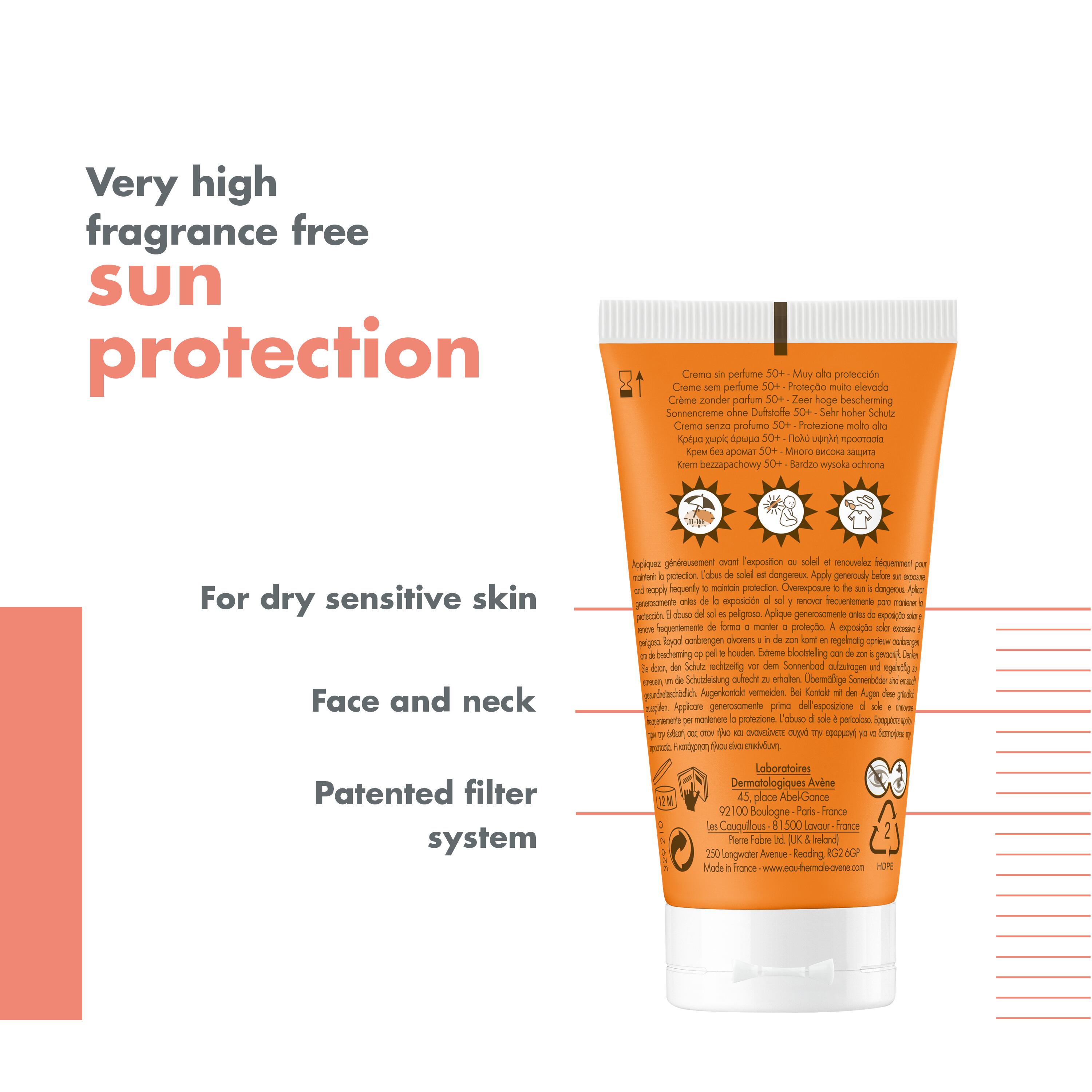 AVENE SUN Sonnencreme ohne Duft SPF50+ Tb 50 ml