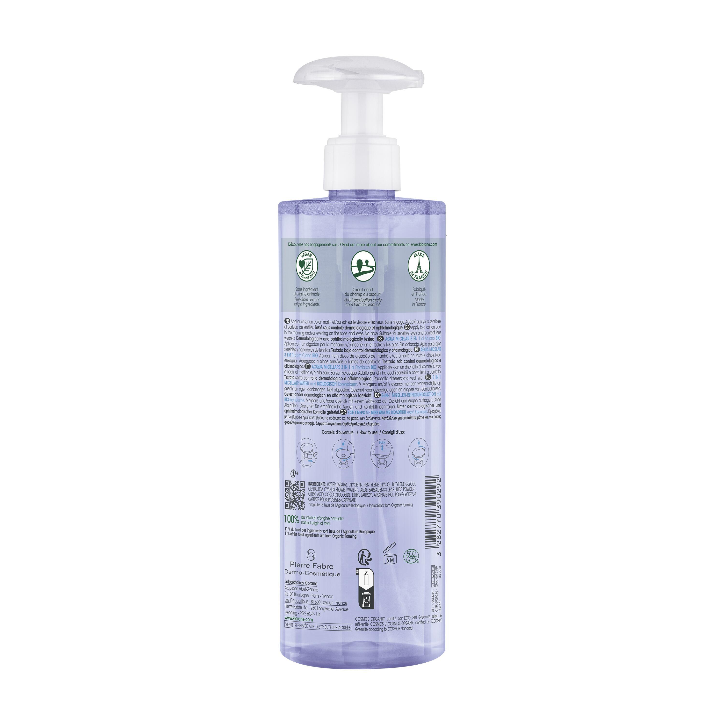 KLORANE Mizellen-Lot Ges&Aug Bleuet Fl 400 ml